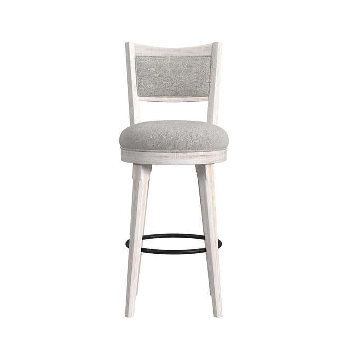 Rogen Rustic - Swivel Bar Stool (Set of 2) - Rustic White – Stool Sets by Elements International at Furniture Wholesale Plus , Nashville furniture store