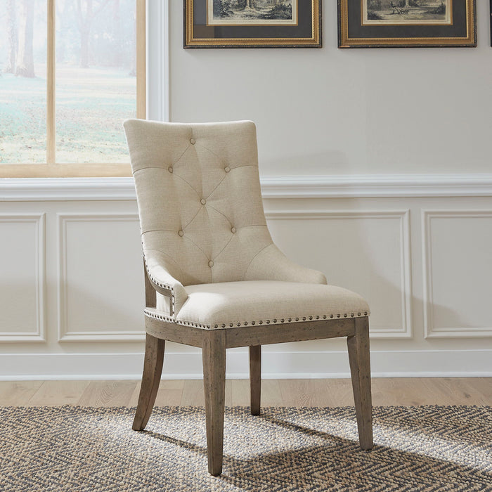 Americana Farmhouse - Upholstered Shelter Side Chair – Side Chairs by Liberty Furniture at Furniture Wholesale Plus , Nashville furniture store