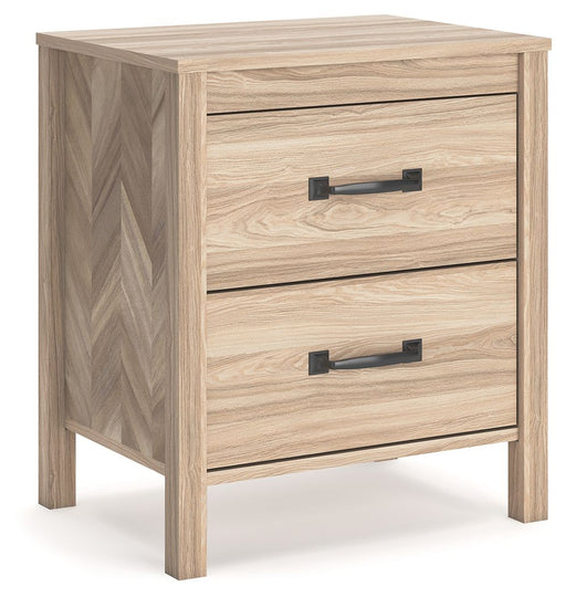 Battelle - Tan - Two Drawer Night Stand - Premium Accent Nightstands from Signature Design by Ashley® - Just $118! Shop now at Furniture Wholesale Plus  We are the best furniture store in Nashville, Hendersonville, Goodlettsville, Madison, Antioch, Mount Juliet, Lebanon, Gallatin, Springfield, Murfreesboro, Franklin, Brentwood