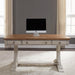 Farmhouse Reimagined - Writing Desk - Antique White / Chestnut Tops – Writing Desks by Liberty Furniture at Furniture Wholesale Plus , Nashville furniture store