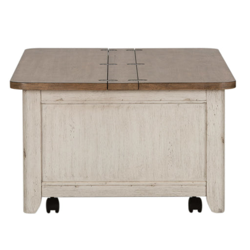 Farmhouse Reimagined - Storage Trunk - Antique White / Chestnut Tops – Storage Trunks by Liberty Furniture at Furniture Wholesale Plus , Nashville furniture store