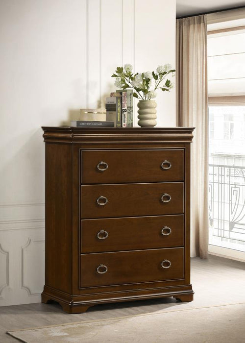 Garland - 4-Drawer Bedroom Chest Of Drawers - Brown Cherry – Accent Chests by Coaster Fine Furniture at Furniture Wholesale Plus , Nashville furniture store