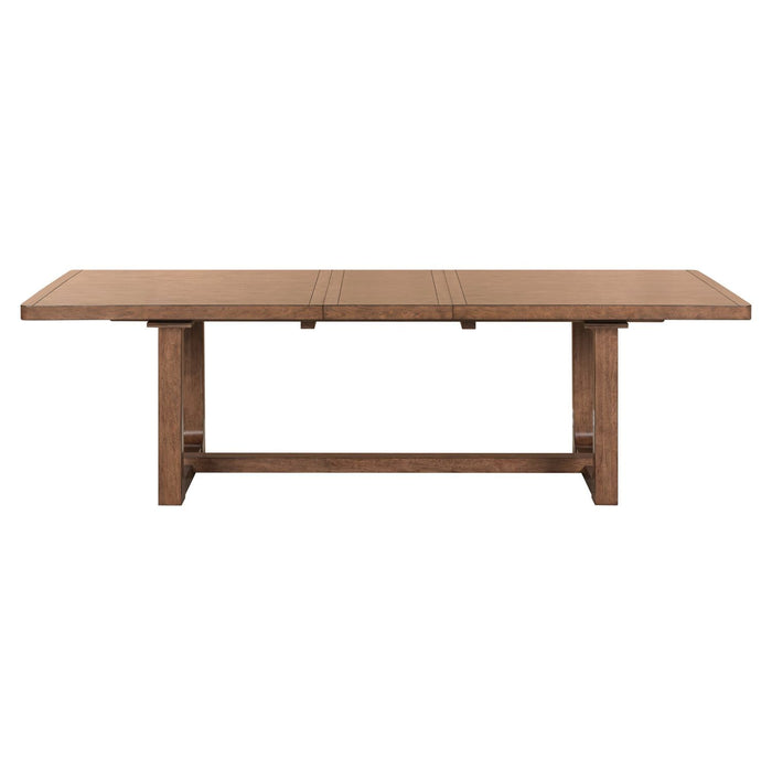 Harmony - Trestle Table - Brownstone – Dining Tables with Extensions by Liberty Furniture at Furniture Wholesale Plus , Nashville furniture store