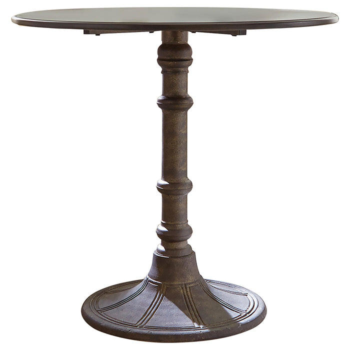 Oswego Round Bistro Dining Table Bronze - Premium Dining Table from Coaster Z2 Standard - Just $290! Shop now at Furniture Wholesale Plus  We are the best furniture store in Nashville, Hendersonville, Goodlettsville, Madison, Antioch, Mount Juliet, Lebanon, Gallatin, Springfield, Murfreesboro, Franklin, Brentwood