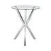 Denali Round Glass Top Bar Table Chrome - Premium Counter Height Table from Coaster Z2 Standard - Just $270! Shop now at Furniture Wholesale Plus  We are the best furniture store in Nashville, Hendersonville, Goodlettsville, Madison, Antioch, Mount Juliet, Lebanon, Gallatin, Springfield, Murfreesboro, Franklin, Brentwood