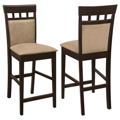 Gabriel Upholstered Counter Height Stools Cappuccino and Beige (Set of 2) - Premium Barstool from Coaster Z2 Standard - Just $112! Shop now at Furniture Wholesale Plus  We are the best furniture store in Nashville, Hendersonville, Goodlettsville, Madison, Antioch, Mount Juliet, Lebanon, Gallatin, Springfield, Murfreesboro, Franklin, Brentwood