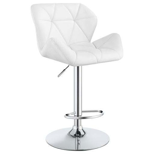 Berrington Adjustable Bar Stools Chrome and White (Set of 2) - Premium Barstool from Coaster Z2 Standard - Just $138! Shop now at Furniture Wholesale Plus  We are the best furniture store in Nashville, Hendersonville, Goodlettsville, Madison, Antioch, Mount Juliet, Lebanon, Gallatin, Springfield, Murfreesboro, Franklin, Brentwood