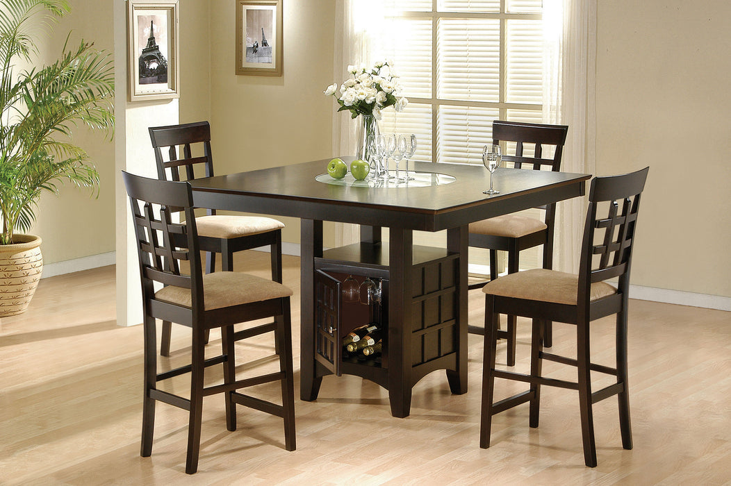 Gabriel 5-piece Square Counter Height Dining Set Cappuccino - Premium Dining Room Set from Coaster Z2 Standard - Just $978! Shop now at Furniture Wholesale Plus  We are the best furniture store in Nashville, Hendersonville, Goodlettsville, Madison, Antioch, Mount Juliet, Lebanon, Gallatin, Springfield, Murfreesboro, Franklin, Brentwood