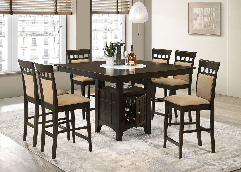 Gabriel 5-piece Square Counter Height Dining Set Cappuccino - Premium Dining Room Set from Coaster Z2 Standard - Just $978! Shop now at Furniture Wholesale Plus  We are the best furniture store in Nashville, Hendersonville, Goodlettsville, Madison, Antioch, Mount Juliet, Lebanon, Gallatin, Springfield, Murfreesboro, Franklin, Brentwood