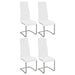 Montclair High Back Dining Chairs Black and Chrome (Set of 4) - Premium Dining Chair from Coaster Z2 Standard - Just $118! Shop now at Furniture Wholesale Plus  We are the best furniture store in Nashville, Hendersonville, Goodlettsville, Madison, Antioch, Mount Juliet, Lebanon, Gallatin, Springfield, Murfreesboro, Franklin, Brentwood