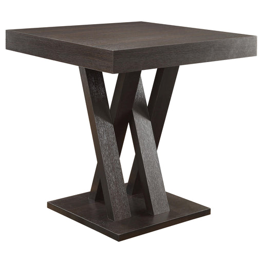 Freda Square Counter Height Table Cappuccino - Premium Counter Height Table from Coaster Z2 Standard - Just $254! Shop now at Furniture Wholesale Plus  We are the best furniture store in Nashville, Hendersonville, Goodlettsville, Madison, Antioch, Mount Juliet, Lebanon, Gallatin, Springfield, Murfreesboro, Franklin, Brentwood