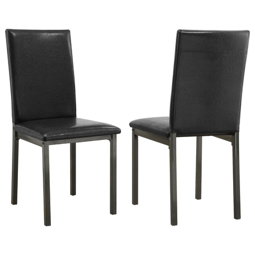 Garza Upholstered Dining Chairs Black (Set of 2) - Premium Dining Chair from Coaster Z2 Standard - Just $68! Shop now at Furniture Wholesale Plus  We are the best furniture store in Nashville, Hendersonville, Goodlettsville, Madison, Antioch, Mount Juliet, Lebanon, Gallatin, Springfield, Murfreesboro, Franklin, Brentwood