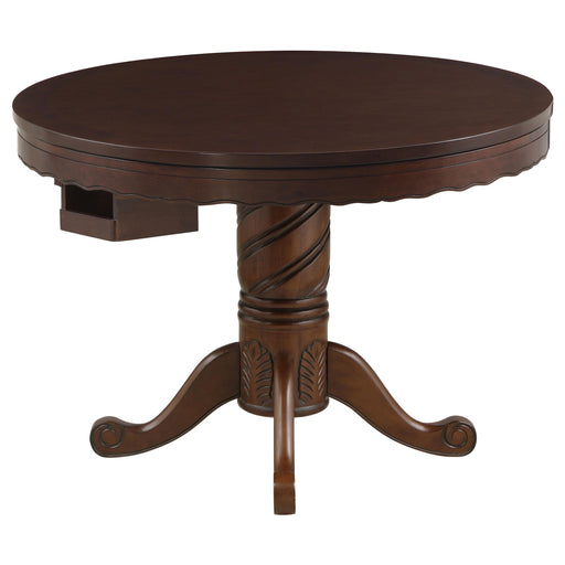 Turk 3-in-1 Round Pedestal Game Table Tobacco - Premium Gaming Table from Coaster Z2 Standard - Just $938! Shop now at Furniture Wholesale Plus  We are the best furniture store in Nashville, Hendersonville, Goodlettsville, Madison, Antioch, Mount Juliet, Lebanon, Gallatin, Springfield, Murfreesboro, Franklin, Brentwood