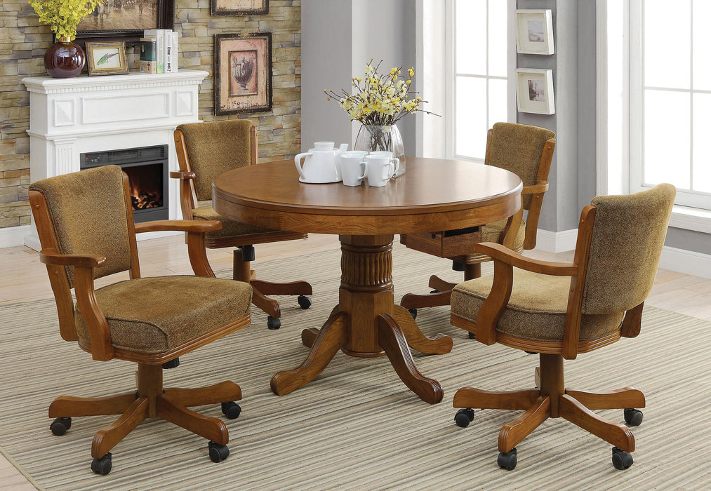 Mitchell 5-piece Game Table Set Amber and Brown - Premium Gaming Table Set from Coaster Z2 Standard - Just $2278! Shop now at Furniture Wholesale Plus  We are the best furniture store in Nashville, Hendersonville, Goodlettsville, Madison, Antioch, Mount Juliet, Lebanon, Gallatin, Springfield, Murfreesboro, Franklin, Brentwood