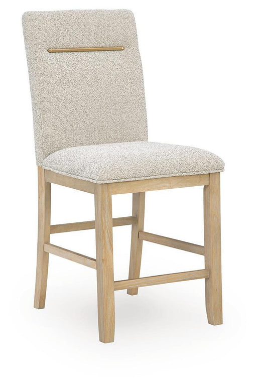 Lasinger - Upholstered Barstool (Set of 2) - Light Brown – Stool Sets by Signature Design by Ashley® at Furniture Wholesale Plus , Nashville furniture store