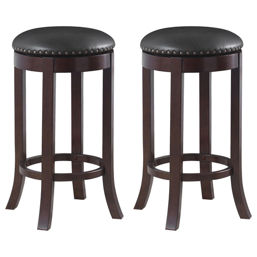 Aboushi Swivel Bar Stools with Upholstered Seat Brown (Set of 2) - Premium Barstool from Coaster Z2 Standard - Just $110! Shop now at Furniture Wholesale Plus  We are the best furniture store in Nashville, Hendersonville, Goodlettsville, Madison, Antioch, Mount Juliet, Lebanon, Gallatin, Springfield, Murfreesboro, Franklin, Brentwood