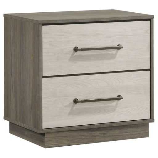 Fenwick - 2-Drawer Nightstand Bedside Table - Gray Oak – Accent Nightstands by Coaster Fine Furniture at Furniture Wholesale Plus , Nashville furniture store