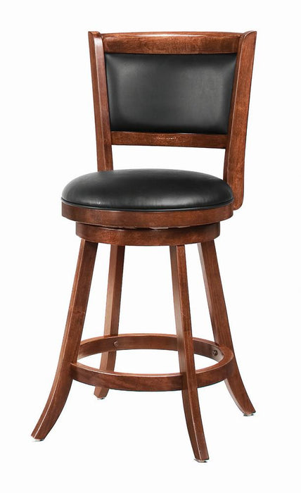 Broxton Upholstered Swivel Counter Height Stools Chestnut and Black (Set of 2) - Premium Barstool from Coaster Z2 Standard - Just $126! Shop now at Furniture Wholesale Plus  We are the best furniture store in Nashville, Hendersonville, Goodlettsville, Madison, Antioch, Mount Juliet, Lebanon, Gallatin, Springfield, Murfreesboro, Franklin, Brentwood