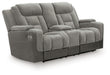 Mixed Motion - Power Reclining Loveseat With Console / Adjustable Headrest – Reclining Loveseats by Signature Design by Ashley® at Furniture Wholesale Plus , Nashville furniture store