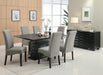 Stanton Rectangular Dining Set Black and Grey - Premium Dining Room Set from Coaster Z2 Standard - Just $1458! Shop now at Furniture Wholesale Plus  We are the best furniture store in Nashville, Hendersonville, Goodlettsville, Madison, Antioch, Mount Juliet, Lebanon, Gallatin, Springfield, Murfreesboro, Franklin, Brentwood