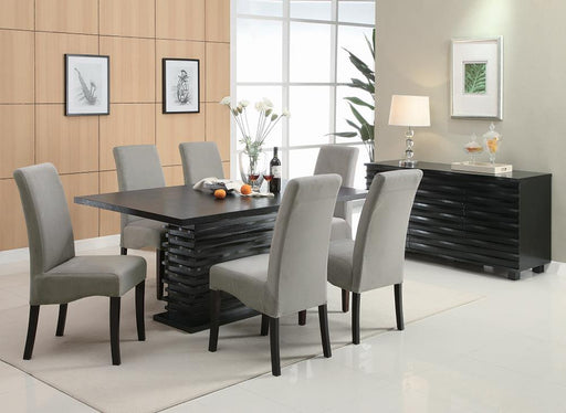 Stanton Rectangular Dining Set Black and Grey - Premium Dining Room Set from Coaster Z2 Standard - Just $1458! Shop now at Furniture Wholesale Plus  We are the best furniture store in Nashville, Hendersonville, Goodlettsville, Madison, Antioch, Mount Juliet, Lebanon, Gallatin, Springfield, Murfreesboro, Franklin, Brentwood