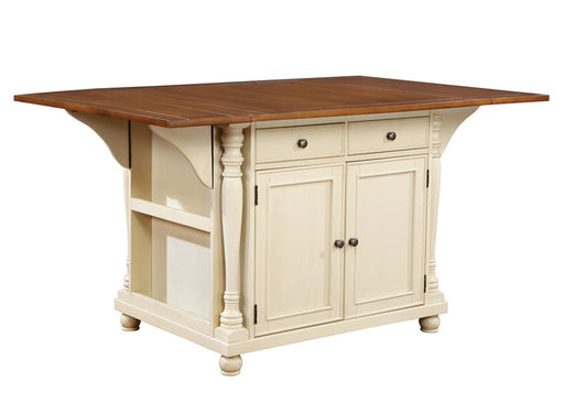 Slater 2-drawer Kitchen Island with Drop Leaves Brown and Buttermilk - Premium Kitchen Island from Coaster Z2 Standard - Just $1178! Shop now at Furniture Wholesale Plus  We are the best furniture store in Nashville, Hendersonville, Goodlettsville, Madison, Antioch, Mount Juliet, Lebanon, Gallatin, Springfield, Murfreesboro, Franklin, Brentwood