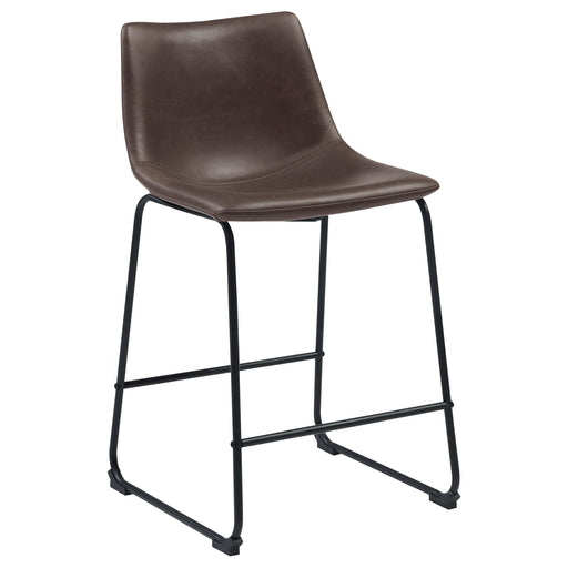 Michelle Armless Counter Height Stools Two-tone Brown and Black (Set of 2) - Premium Barstool from Coaster Z2 Standard - Just $104! Shop now at Furniture Wholesale Plus  We are the best furniture store in Nashville, Hendersonville, Goodlettsville, Madison, Antioch, Mount Juliet, Lebanon, Gallatin, Springfield, Murfreesboro, Franklin, Brentwood