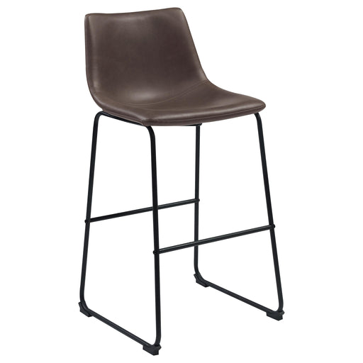 Michelle Armless Bar Stools Two-tone Brown and Black (Set of 2) - Premium Barstool from Coaster Z2 Standard - Just $110! Shop now at Furniture Wholesale Plus  We are the best furniture store in Nashville, Hendersonville, Goodlettsville, Madison, Antioch, Mount Juliet, Lebanon, Gallatin, Springfield, Murfreesboro, Franklin, Brentwood