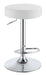 Ramses Adjustable Backless Bar Stool Chrome and White - Premium Barstool from Coaster Z2 Standard - Just $86! Shop now at Furniture Wholesale Plus  We are the best furniture store in Nashville, Hendersonville, Goodlettsville, Madison, Antioch, Mount Juliet, Lebanon, Gallatin, Springfield, Murfreesboro, Franklin, Brentwood