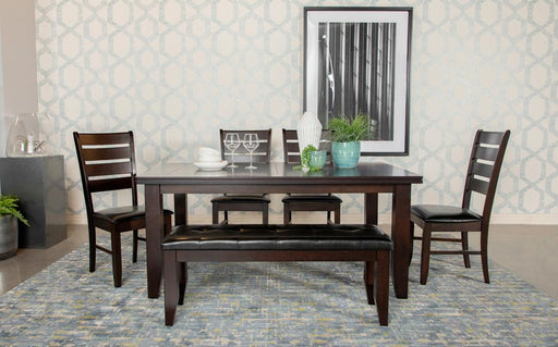 Dalila Dining Room Set Cappuccino and Black - Premium Dining Room Set from Coaster Z2 Standard - Just $918! Shop now at Furniture Wholesale Plus  We are the best furniture store in Nashville, Hendersonville, Goodlettsville, Madison, Antioch, Mount Juliet, Lebanon, Gallatin, Springfield, Murfreesboro, Franklin, Brentwood