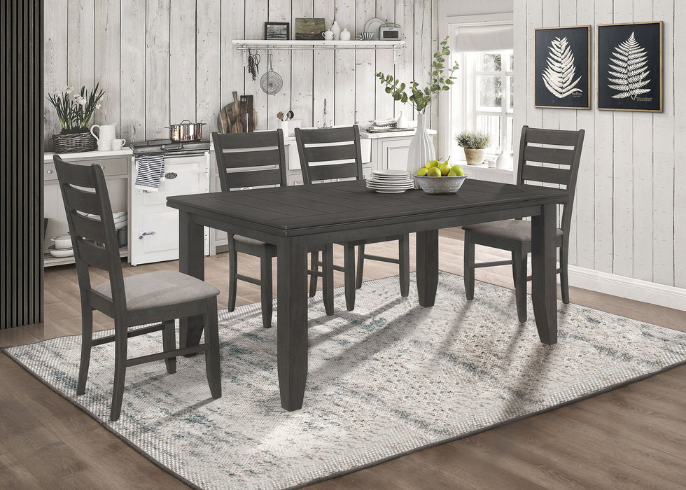 Dalila 5-piece Rectangular Dining Set Grey and Dark Grey - Premium Dining Room Set from Coaster Z2 Standard - Just $770! Shop now at Furniture Wholesale Plus  We are the best furniture store in Nashville, Hendersonville, Goodlettsville, Madison, Antioch, Mount Juliet, Lebanon, Gallatin, Springfield, Murfreesboro, Franklin, Brentwood