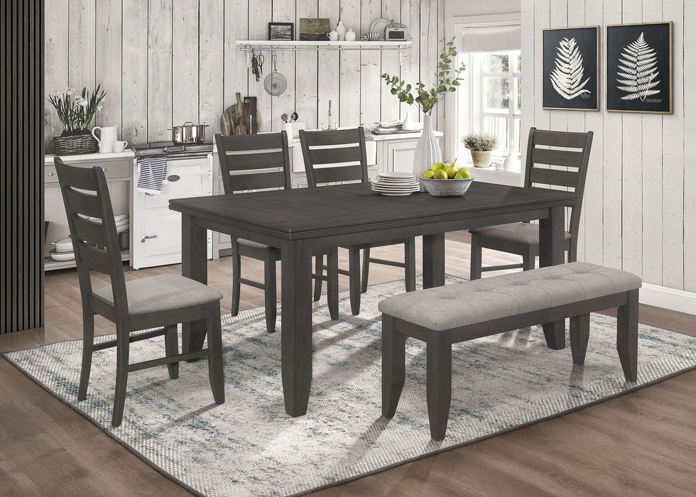 Dalila 5-piece Rectangular Dining Set Grey and Dark Grey - Premium Dining Room Set from Coaster Z2 Standard - Just $770! Shop now at Furniture Wholesale Plus  We are the best furniture store in Nashville, Hendersonville, Goodlettsville, Madison, Antioch, Mount Juliet, Lebanon, Gallatin, Springfield, Murfreesboro, Franklin, Brentwood