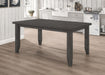 Dalila Rectangular Plank Top Dining Table Dark Grey - Premium Dining Table from Coaster Z2 Standard - Just $426! Shop now at Furniture Wholesale Plus  We are the best furniture store in Nashville, Hendersonville, Goodlettsville, Madison, Antioch, Mount Juliet, Lebanon, Gallatin, Springfield, Murfreesboro, Franklin, Brentwood