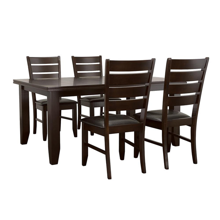 Dalila Dining Room Set Cappuccino and Black - Premium Dining Room Set from Coaster Z2 Standard - Just $770! Shop now at Furniture Wholesale Plus  We are the best furniture store in Nashville, Hendersonville, Goodlettsville, Madison, Antioch, Mount Juliet, Lebanon, Gallatin, Springfield, Murfreesboro, Franklin, Brentwood