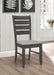 Dalila Ladder Back Side Chair (Set of 2) Grey and Dark Grey - Premium Dining Chair from Coaster Z2 Standard - Just $86! Shop now at Furniture Wholesale Plus  We are the best furniture store in Nashville, Hendersonville, Goodlettsville, Madison, Antioch, Mount Juliet, Lebanon, Gallatin, Springfield, Murfreesboro, Franklin, Brentwood