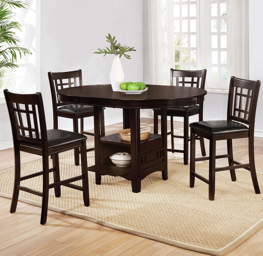 Lavon 5-piece Counter Height Dining Room Set Espresso and Black - Premium Dining Room Set from Coaster Z2 Standard - Just $770! Shop now at Furniture Wholesale Plus  We are the best furniture store in Nashville, Hendersonville, Goodlettsville, Madison, Antioch, Mount Juliet, Lebanon, Gallatin, Springfield, Murfreesboro, Franklin, Brentwood