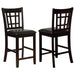 Lavon Upholstered Counter Height Stools Black and Espresso (Set of 2) - Premium Barstool from Coaster Z2 Standard - Just $100! Shop now at Furniture Wholesale Plus  We are the best furniture store in Nashville, Hendersonville, Goodlettsville, Madison, Antioch, Mount Juliet, Lebanon, Gallatin, Springfield, Murfreesboro, Franklin, Brentwood