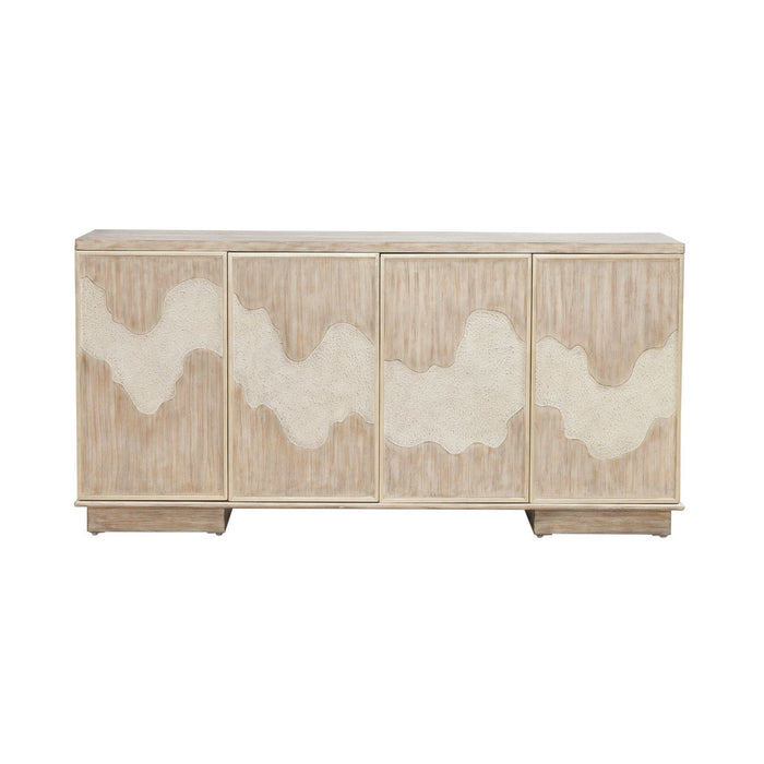 Terrace - 4 Door Accent Cabinet - Gravel – Accent Cabinets by Liberty Furniture at Furniture Wholesale Plus , Nashville furniture store
