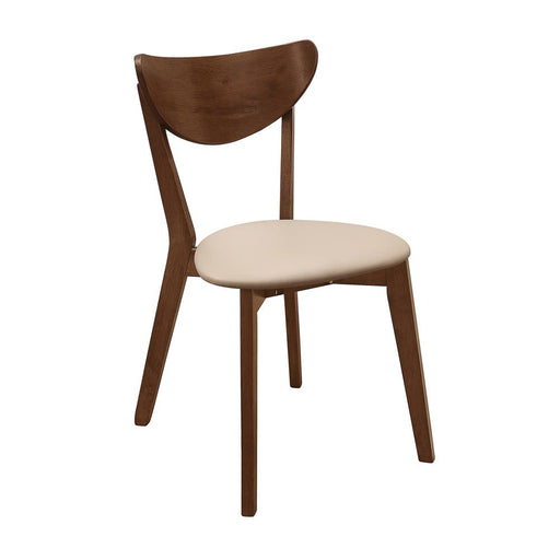 Kersey Dining Side Chairs with Curved Backs Beige and Chestnut (Set of 2) - Premium Dining Chair from Coaster Z2 Standard - Just $76! Shop now at Furniture Wholesale Plus  We are the best furniture store in Nashville, Hendersonville, Goodlettsville, Madison, Antioch, Mount Juliet, Lebanon, Gallatin, Springfield, Murfreesboro, Franklin, Brentwood