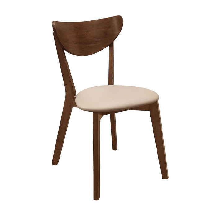 Kersey Dining Side Chairs with Curved Backs Beige and Chestnut (Set of 2) - Premium Dining Chair from Coaster Z2 Standard - Just $76! Shop now at Furniture Wholesale Plus  We are the best furniture store in Nashville, Hendersonville, Goodlettsville, Madison, Antioch, Mount Juliet, Lebanon, Gallatin, Springfield, Murfreesboro, Franklin, Brentwood