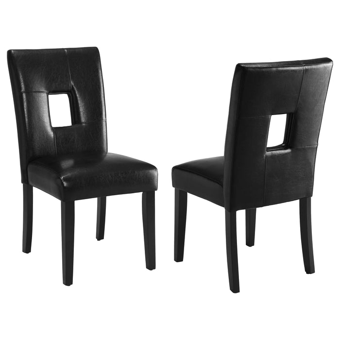 Shannon Open Back Upholstered Dining Chairs Black (Set of 2) - Premium Dining Chair from Coaster Z2 Standard - Just $128! Shop now at Furniture Wholesale Plus  We are the best furniture store in Nashville, Hendersonville, Goodlettsville, Madison, Antioch, Mount Juliet, Lebanon, Gallatin, Springfield, Murfreesboro, Franklin, Brentwood