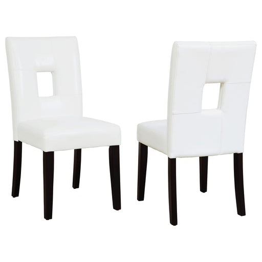 Shannon Open Back Upholstered Dining Chairs White (Set of 2) - Premium Dining Chair from Coaster Z2 Standard - Just $132! Shop now at Furniture Wholesale Plus  We are the best furniture store in Nashville, Hendersonville, Goodlettsville, Madison, Antioch, Mount Juliet, Lebanon, Gallatin, Springfield, Murfreesboro, Franklin, Brentwood