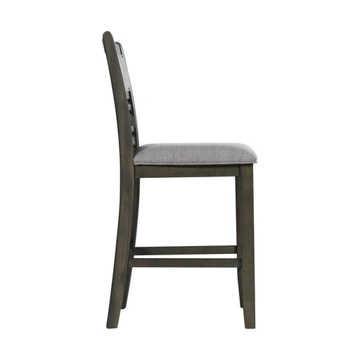 Amherst - Counter Side Chair With Fabric Cushion (Set of 2) - Gray Finish – Chair Sets by Elements International at Furniture Wholesale Plus , Nashville furniture store