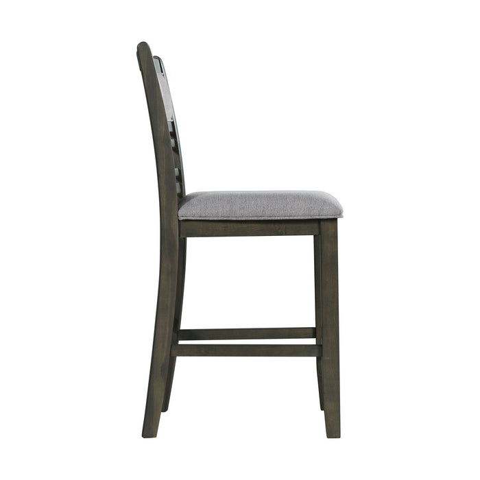 Amherst - Counter Side Chair With Fabric Cushion (Set of 2) - Gray Finish – Chair Sets by Elements International at Furniture Wholesale Plus , Nashville furniture store