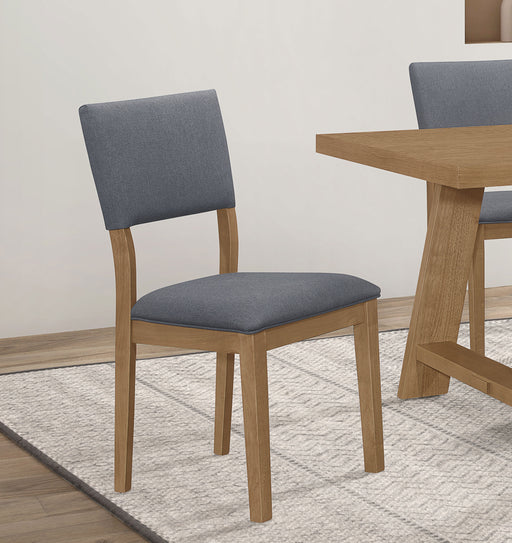 Sharon Open Back Padded Upholstered Dining Side Chair Blue and Brown (Set of 2) - Premium Dining Chair from Coaster Z2 Standard - Just $120! Shop now at Furniture Wholesale Plus  We are the best furniture store in Nashville, Hendersonville, Goodlettsville, Madison, Antioch, Mount Juliet, Lebanon, Gallatin, Springfield, Murfreesboro, Franklin, Brentwood