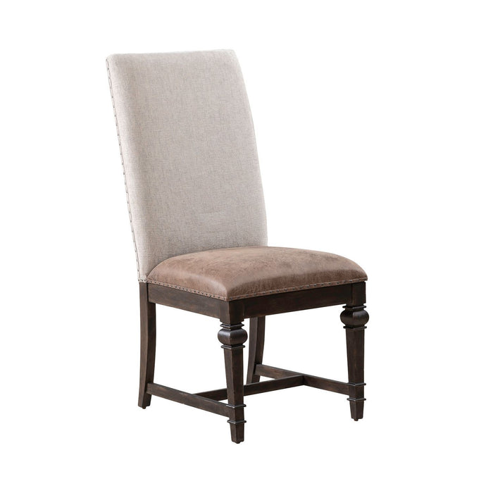 Paradise Valley - Upholstered Side Chair - Saddle Brown – Side Chairs by Liberty Furniture at Furniture Wholesale Plus , Nashville furniture store