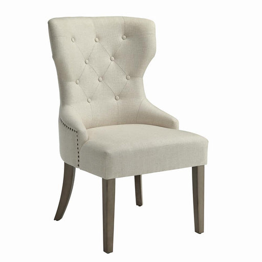 Baney Tufted Upholstered Dining Chair Beige - Premium Dining Chair from Coaster Z2 Standard - Just $250! Shop now at Furniture Wholesale Plus  We are the best furniture store in Nashville, Hendersonville, Goodlettsville, Madison, Antioch, Mount Juliet, Lebanon, Gallatin, Springfield, Murfreesboro, Franklin, Brentwood