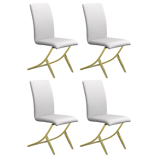 Carmelia Upholstered Side Chairs White (Set of 4) - Premium Dining Chair from Coaster Z2 Standard - Just $156! Shop now at Furniture Wholesale Plus  We are the best furniture store in Nashville, Hendersonville, Goodlettsville, Madison, Antioch, Mount Juliet, Lebanon, Gallatin, Springfield, Murfreesboro, Franklin, Brentwood