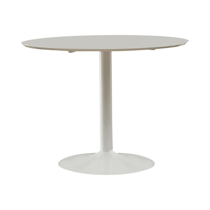 Lowry Round Dining Table White - Premium Dining Table from Coaster Z2 Standard - Just $270! Shop now at Furniture Wholesale Plus  We are the best furniture store in Nashville, Hendersonville, Goodlettsville, Madison, Antioch, Mount Juliet, Lebanon, Gallatin, Springfield, Murfreesboro, Franklin, Brentwood