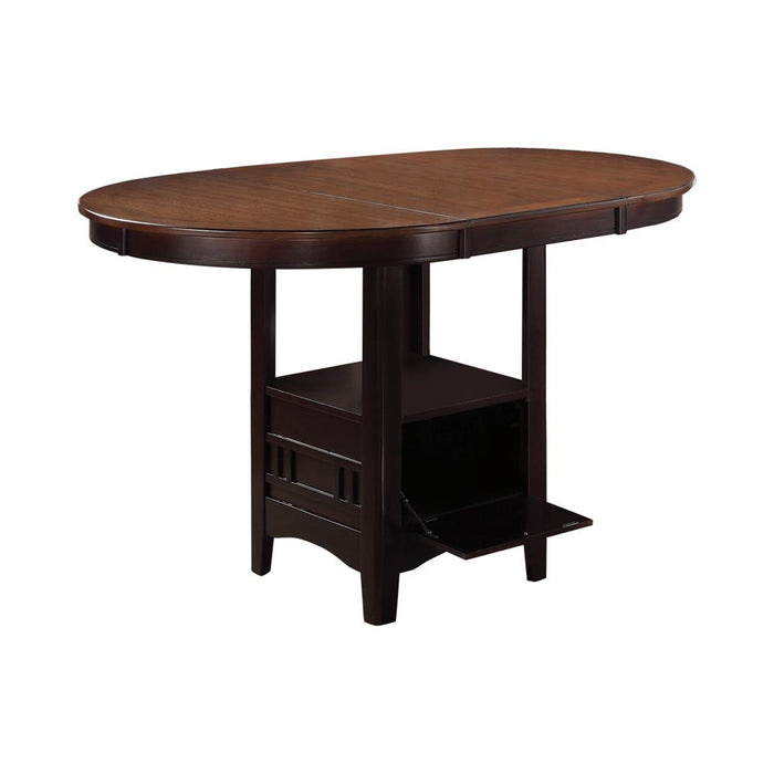 Lavon Oval Counter Height Table Light Chestnut and Espresso - Premium Counter Height Table from Coaster Z2 Standard - Just $370! Shop now at Furniture Wholesale Plus  We are the best furniture store in Nashville, Hendersonville, Goodlettsville, Madison, Antioch, Mount Juliet, Lebanon, Gallatin, Springfield, Murfreesboro, Franklin, Brentwood